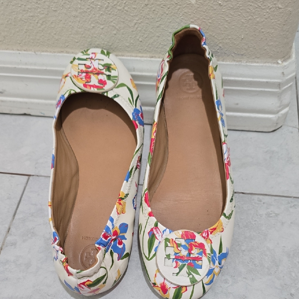 Tory Burch Multicolor Floral Flats